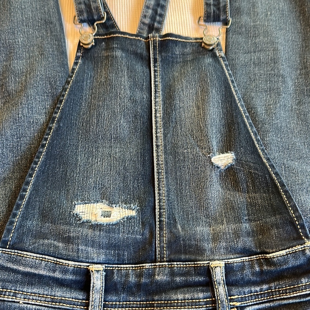 American Eagle Outfitters Super Stretch X Jegging Overall Distressed Size 2 - Picture 8 of 16